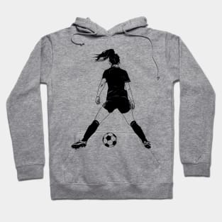 Female Soccer Player Hoodie